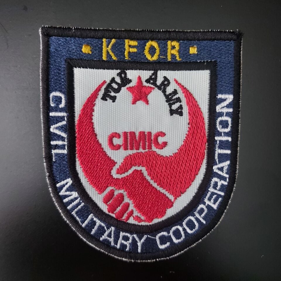 8,5x7,5 cm. Turkish Army Kfor(Kosova) Peç Modeli-9