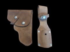 Taba Renk Vaketa Deri 7.65 T. Kılıfı+ G3 K. Kılıfı Lotu (Orjinal Ürün)