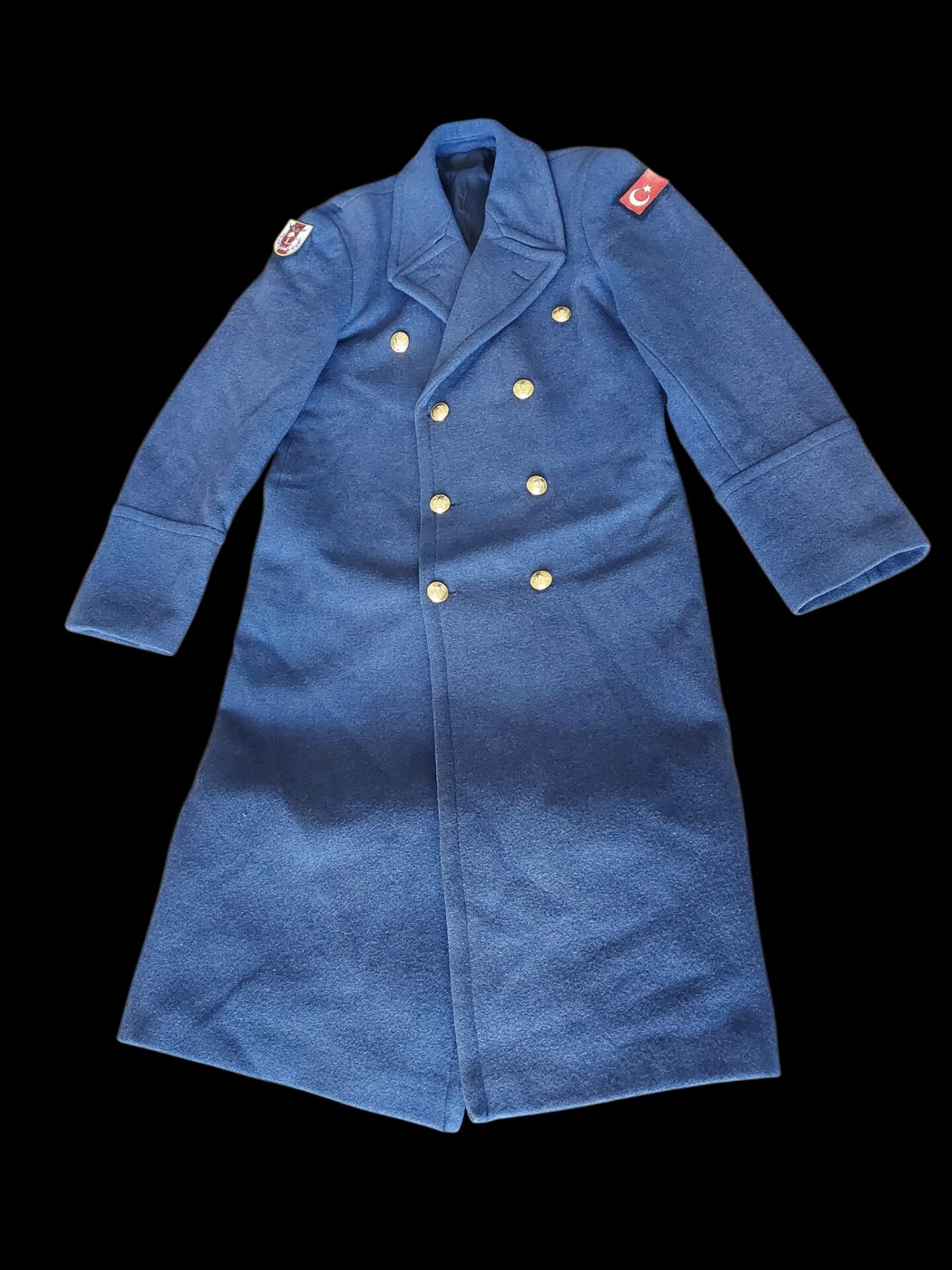 Gök Mavi Renk Hava Kuvvetleri Özel Onur Kıt'ası Yün Kaput (M-L Beden)