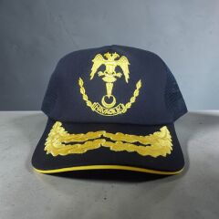 Lacivert Renk Jnd. Havacılık Nakış Fileli Şapka (Ayarlanabilir) Sıfır Ürün