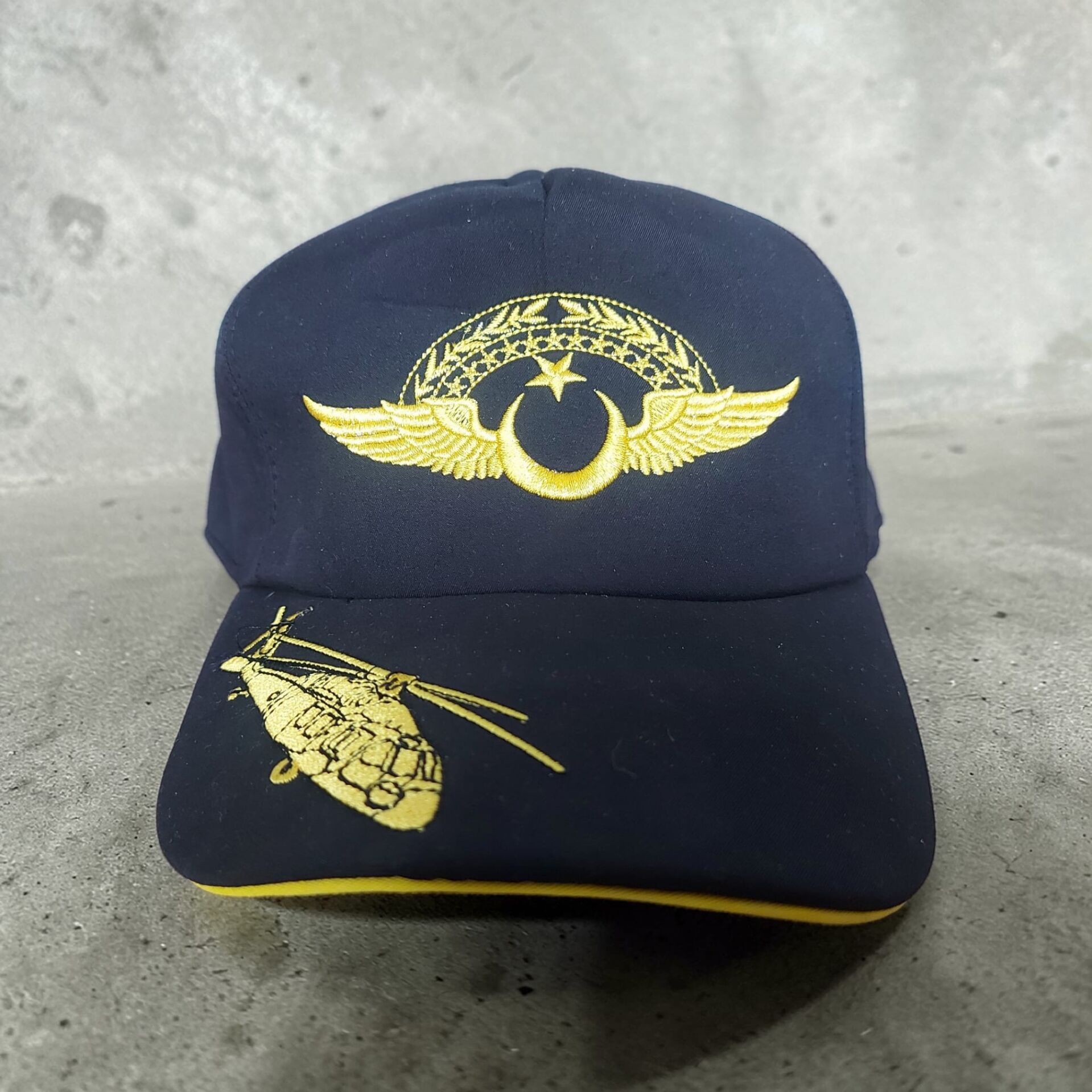 Lacivert Renk Jnd. Havacılık Nakış Şapka  (Ayarlanabilir) Sıfır Ürün
