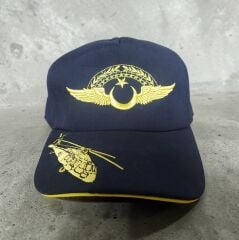 Lacivert Renk Jnd. Havacılık Nakış Şapka  (Ayarlanabilir) Sıfır Ürün