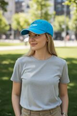 Mavi Renk Gökbey Helikopter Nakış Şapka (Ayarlanabilir) Sıfır Ürün