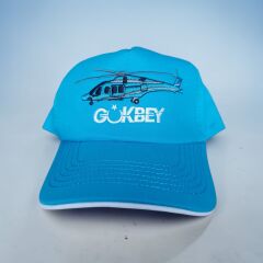 Mavi Renk Gökbey Helikopter Nakış Şapka (Ayarlanabilir) Sıfır Ürün