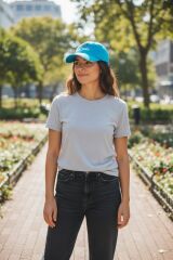 Mavi Renk Gökbey Helikopter Nakış Şapka (Ayarlanabilir) Sıfır Ürün