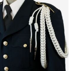 Military Fashion Ceket Kordonu Beyaz Renk(Çift Metal Marpuçları İle Birlikte)