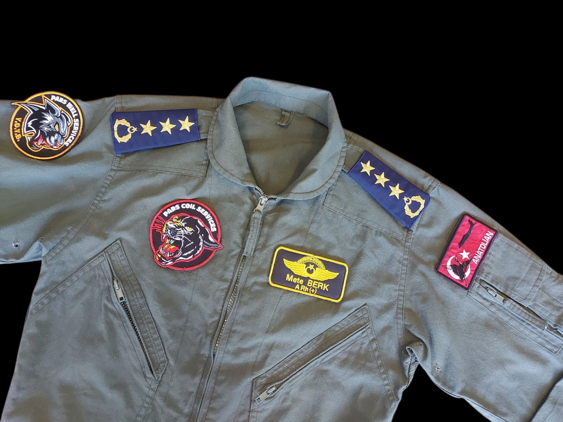 Haki Renk Uçuş Kombinezonu (Tulumu) Unisex  Model-1 (48-4/ M Beden) Orjinal Ürün