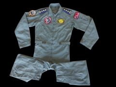 Haki Renk Uçuş Kombinezonu (Tulumu) Unisex  Model-1 (48-4/ M Beden) Orjinal Ürün