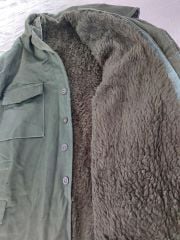 1980'ler Haki Renk Miflonlu Parka Unisex (54B-L Beden) Sıfır Ürün