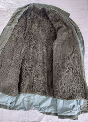 1980'ler Haki Renk Miflonlu Parka Unisex (54B-L Beden) Sıfır Ürün