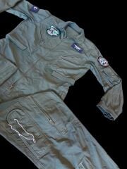 Haki Renk Uçuş Kombinezonu (Tulumu) Unisex Model-3 (M-L Beden) Orjinal Ürün