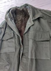 1980'ler Haki Renk Miflonlu Parka Unisex (54B-L Beden) Sıfır Ürün
