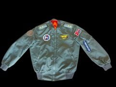 Haki Renk Uçuş Mont Unisex Model-2  (48-3/ M Beden) Orjinal Ürün