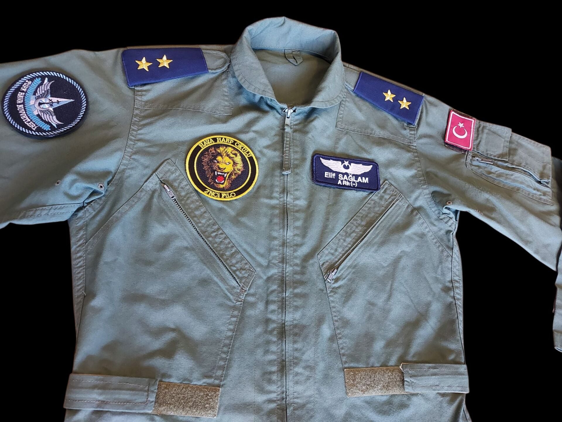 Haki Renk Uçuş Kombinezonu (Tulumu) Unisex Model-4 (M Beden) Orjinal Ürün