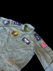 Haki Renk Uçuş Kombinezonu (Tulumu) Unisex Model-4 (M Beden) Orjinal Ürün