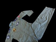 Haki Renk Uçuş Kombinezonu (Tulumu) Unisex Model-4 (M Beden) Orjinal Ürün