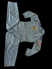 Haki Renk Uçuş Kombinezonu (Tulumu) Unisex Model-4 (M Beden) Orjinal Ürün