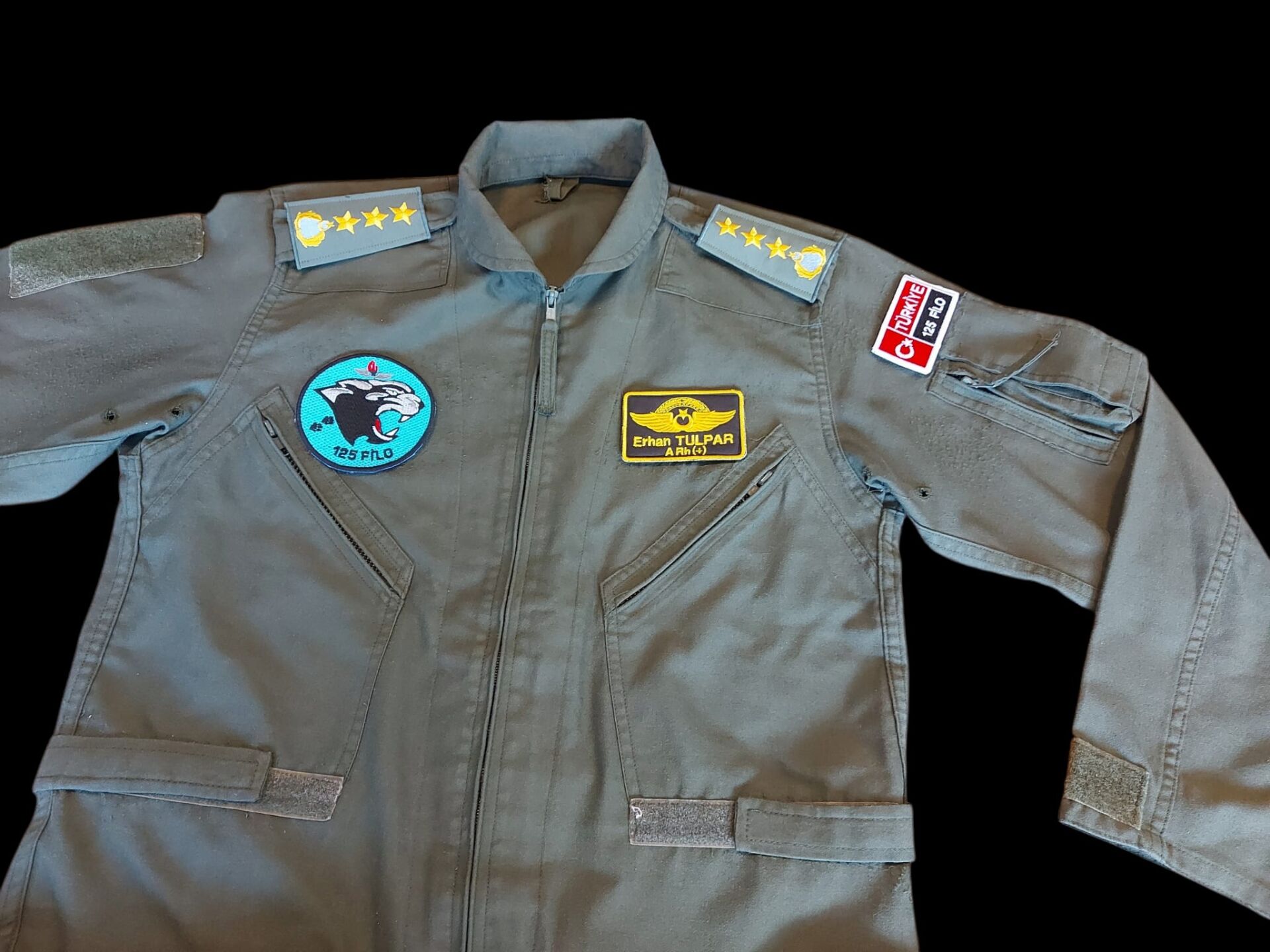 Haki Renk Uçuş Kombinezonu (Tulumu) Unisex Model-5 (52-3/ L Beden) Orjinal Ürün