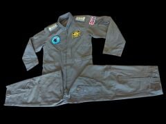 Haki Renk Uçuş Kombinezonu (Tulumu) Unisex Model-5 (52-3/ L Beden) Orjinal Ürün