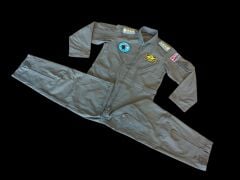 Haki Renk Uçuş Kombinezonu (Tulumu) Unisex Model-5 (52-3/ L Beden) Orjinal Ürün