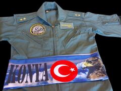 Haki Renk Uçuş Kombinezonu (Tulumu)+Fular Unisex Model-6 (M Beden) Orjinal Ürün