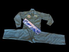 Haki Renk Uçuş Kombinezonu (Tulumu)+Fular Unisex Model-6 (M Beden) Orjinal Ürün