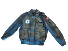 Siyah Renk Hakiki Deri  Pilot Mont (M-L Beden) Orjinal Sıfır Ürün