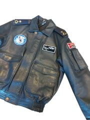 Siyah Renk Hakiki Deri  Pilot Mont (M-L Beden) Orjinal Sıfır Ürün