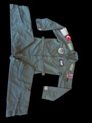 Haki Renk Uçuş Kombinezonu (Tulumu) Unisex Model-7 ( M-L Beden) Orjinal Ürün