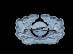 5x7 cm. Doğu Alman (DDR) NVA Subay Metal Şapka Kokart