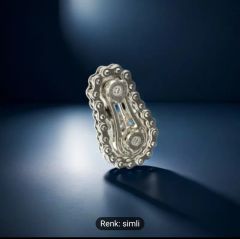 Paslanmaz Çelik Dişli Rulmanlı Mekanik Stres Çarkı Metalik Renk