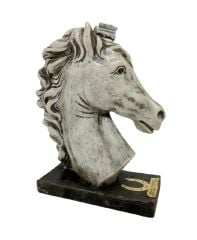 6x14x19 cm. Wintage İspanya Üretimi At Görselli İçi Dolu Rom Şişesi
