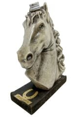 6x14x19 cm. Wintage İspanya Üretimi At Görselli İçi Dolu Rom Şişesi