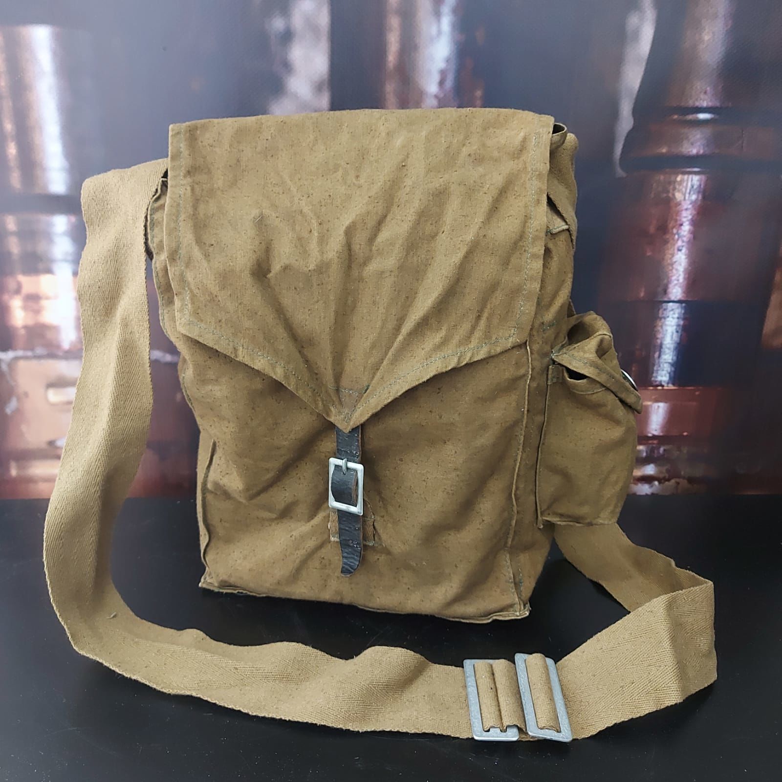 30x30x10 cm Damgalı Rus Askeri Bez Omuz Çantası Unisex