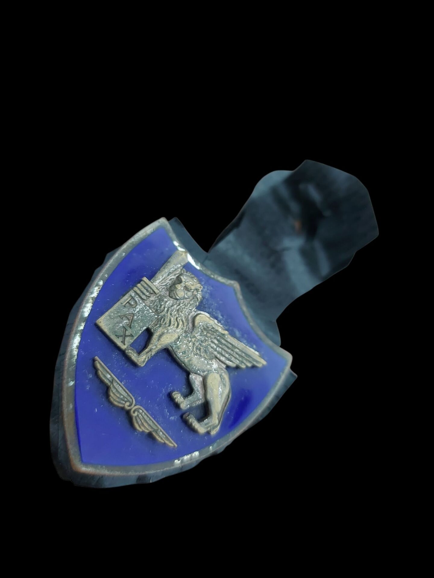 Nato Müttefik Hava Kuvvetleri Güney Avrupa Beyaz Metal ve Emaye Kalkan Brove