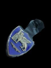 Nato Müttefik Hava Kuvvetleri Güney Avrupa Beyaz Metal ve Emaye Kalkan Brove