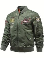 Erkek Dar Kesim Haki Renk Pilot Model Mont (XL Beden)