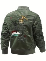 Erkek Dar Kesim Haki Renk Pilot Model Mont (XL Beden)