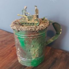 15x15 cm Metal Gövde Dekoratif Çalışma