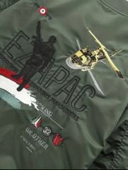 Erkek Dar Kesim Haki Renk Pilot Model Mont (XL Beden)