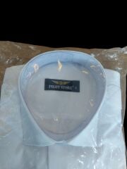 Beyaz Renk Nakış Brove Kısa Kollu Apoletli Pilot Gömlek Unisex (S Beden)Paketinde