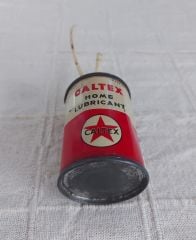 Vintage 13x4.5 cm. US Caltex Metal Yağdanlık
