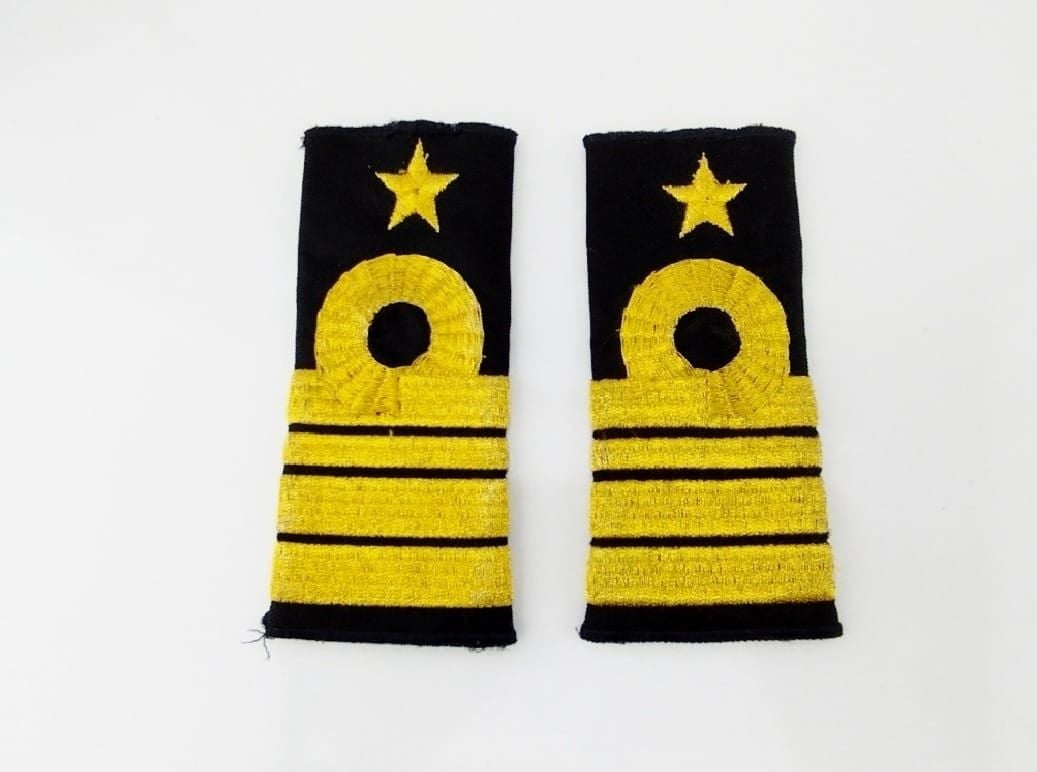 12x5 cm. Deniz Kuvvetleri  Albay Rütbe (Çift)