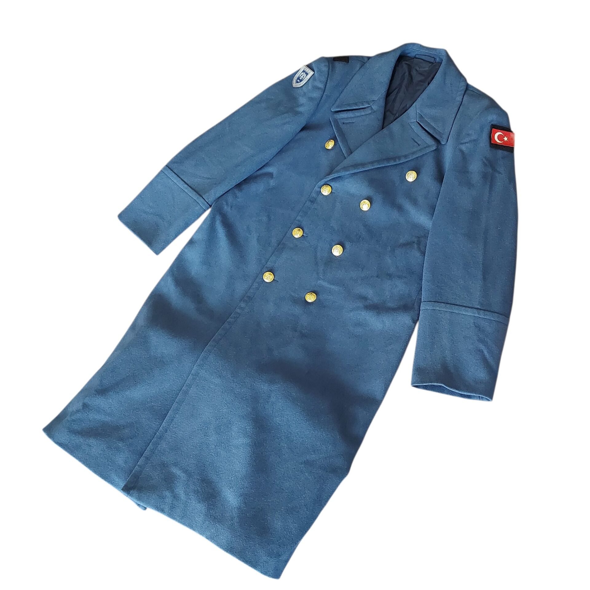 Gök Mavisi Renk Hava Kuvvetleri Yün Tören Kaput (50-6/M-L Beden) (Lütfen Açıklamayı Okuyuz)