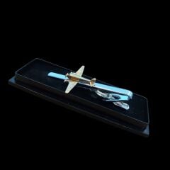 Uçak Motifli Metal Kravat İğnesi (Kutusunda Sıfır Ürün)