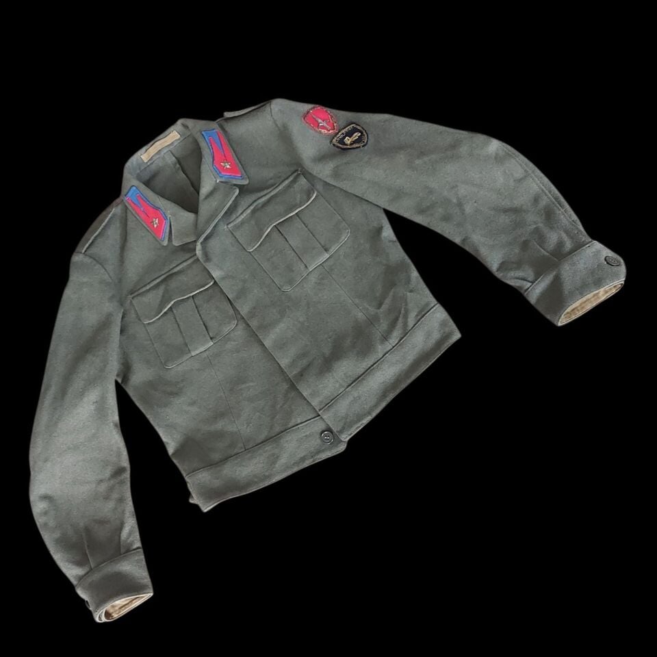 1950'ler Yugoslav Halk Ordusu (JNA) Battledress  Yün Ceket Unisex (S-M Beden)
