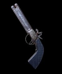 Antika İki Namlulu Ağızdan Dolma Piştov (Kolleksiyon Ürünü)