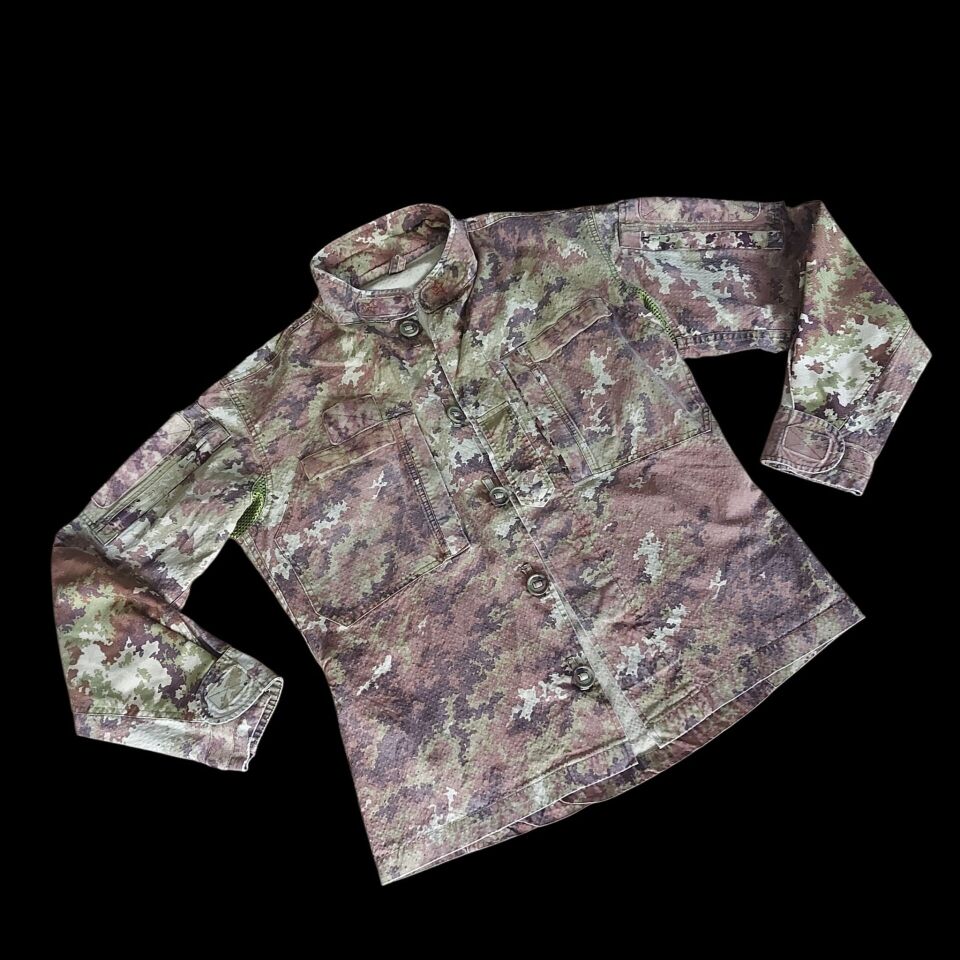 İtalyan Kara Kuvvetleri Vegetato Kamuflaj Ceket  Unisex (50-L Beden)