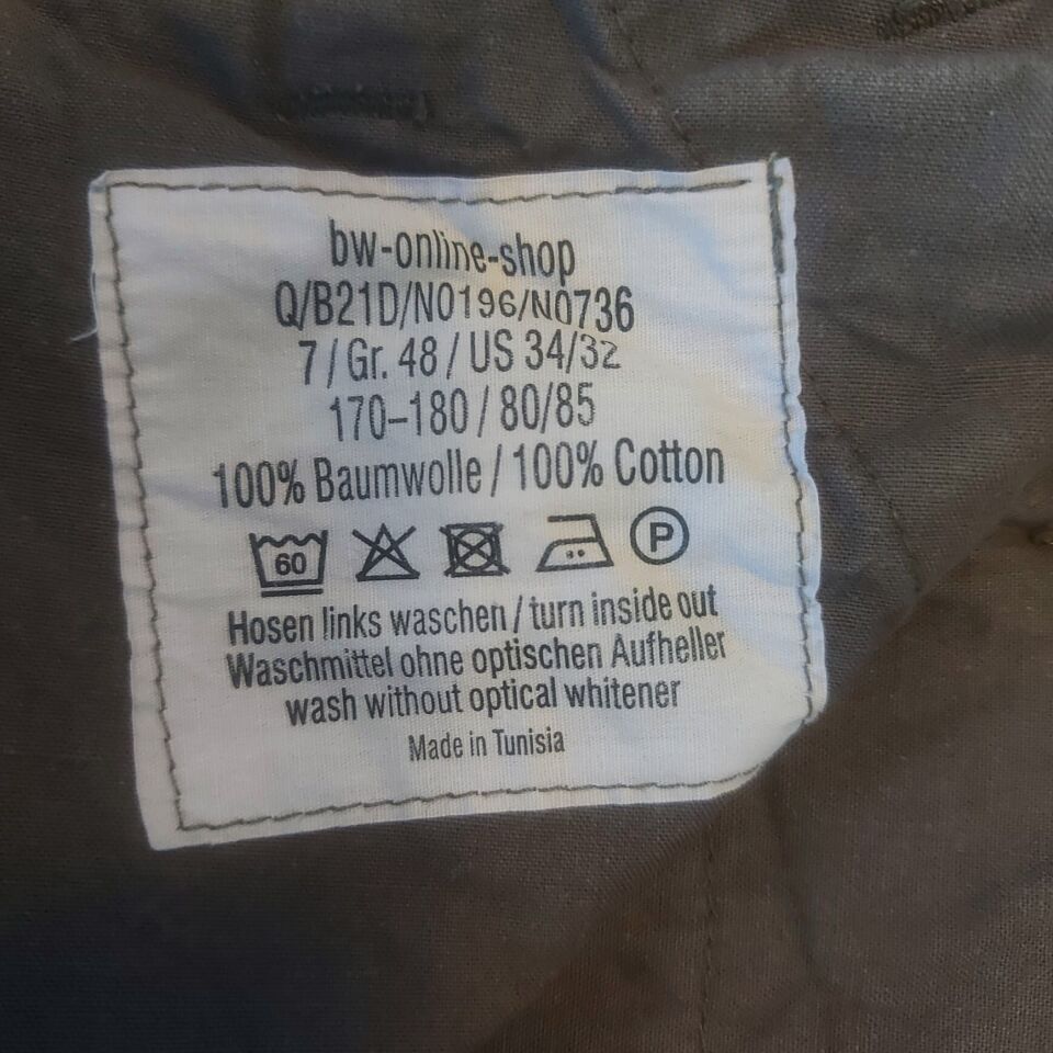 Haki Renk Alman Ordusu (Bundeswehr) Tarzında Üretilmiş Moleskin Pantalon (48-M Beden)