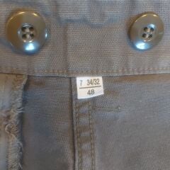 Haki Renk Alman Ordusu (Bundeswehr) Tarzında Üretilmiş Moleskin Pantalon (48-M Beden)